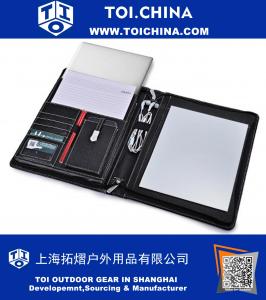 Mallette pour ordinateur portable de 13 pouces avec porte-pad et clé USB à pression magnétique