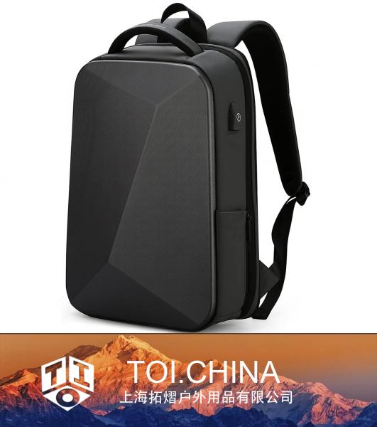 Mochila anti-roubo de capa dura, mochilas expansíveis de viagem capa dura