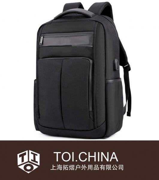 Mochila empresarial masculina mochila USB laptop pacote empresarial presente estudante mochila