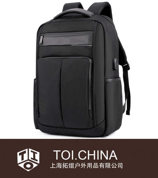 Mochila de negocios Mochila de hombre Paquete de ordenador portátil USB Mochila de estudiante de regalo empresarial