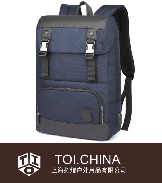 Mochila para hombre de ocio de negocios Bolsa de carga USB de gran capacidad Bolsa de gran capacidad