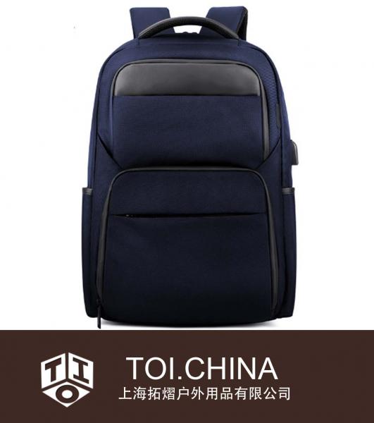 Mochila para viagem de negócios masculina para carregamento USB Mochila anti-roubo Bolsa à prova d'água Bolsa para computador sísmico