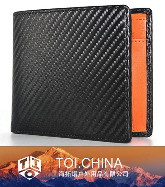 Carbon Fiber Wallet, Leather Bifold Wallet