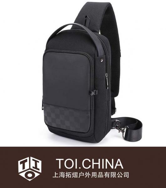 Bolso de pecho Bolso de hombro individual para hombre Bolso cruzado de negocios Bolso de ocio