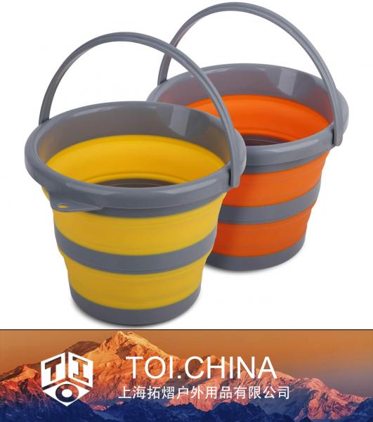 Collapsible Plastic Bucket, Fishing Water Pail
