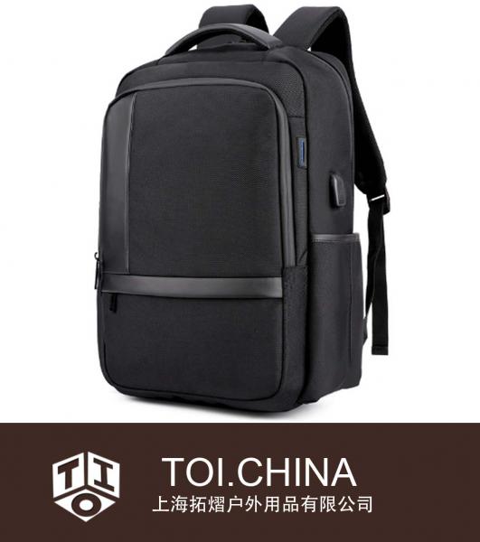 Mochila personalizada para homens de negócios pacote de laptop usb mochila impermeável de viagem para homens