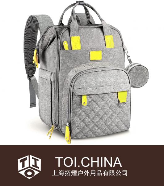 Mochila para bolsa de fraldas, bolsa para troca de fraldas para bebês