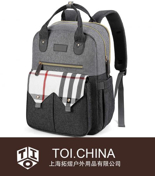 Mochila para fraldas, bolsa grande multifuncional para bebês, embalagem para fraldas de viagem à prova d'água