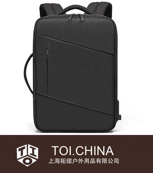 Expandable large capacity mens backpack business trip bag multifunctional computer backpack