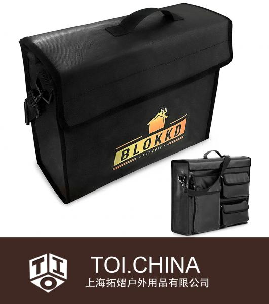 Fireproof Lock Box Document Bag Fire Safe File Storage