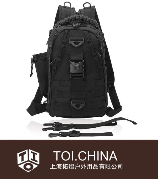 Angelrucksack Angeltasche mit Rutenhalter Tackle Box Tasche Angelausrüstung Schulterrucksack