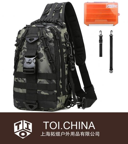 Bolsa de almacenamiento de mochila de pesca, mochila de hombro al aire libre