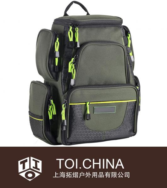 Fishing Tackle Backpack with 4 Tackle Boxes