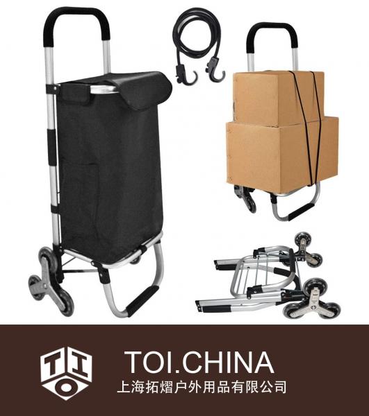 Folding Shopping Cart on 6-Wheels,Stair Climbing Shopping Grocery Cart