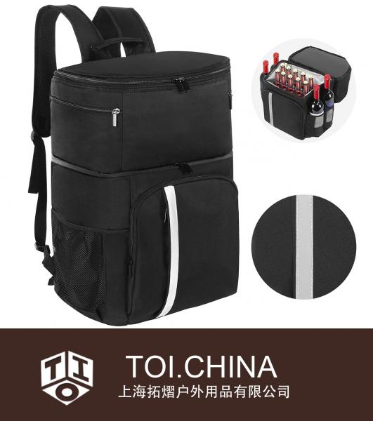 Insulated Cooler Backpack Double Deck Waterproof Lunch Backpack