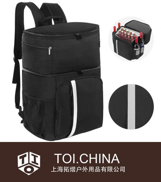 Mochila con aislamiento térmico Mochila impermeable para almuerzo de dos pisos