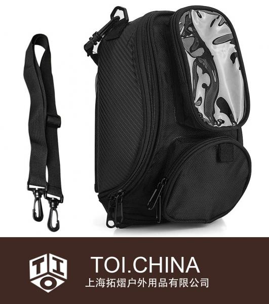 Bolsa de tanque magnética para motocicleta, bolsa de tanque para motocicleta, bolsa de ombro à prova d'água