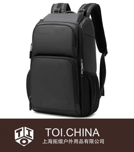 Mochila masculina para viagem de negócios mochila grande capacidade mochila de poliéster impermeável