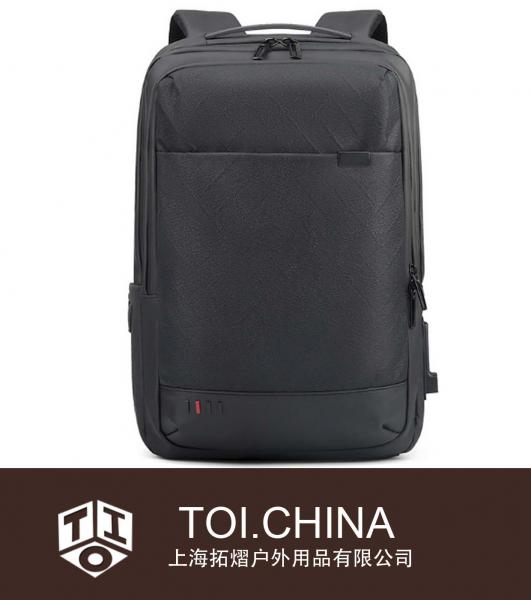 Mens Business Computer Bag Multi Function USB Charging Leisure Backpack
