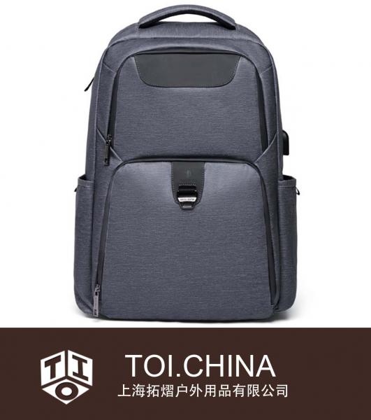 Mens Large Capacity Backpack Leisure Sports Outdoor Computer Backpack USB Charging School Bag Waterproof Bag