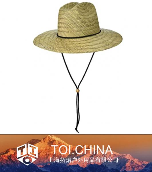 Chapeau de soleil en paille pour homme, chapeau de plage classique