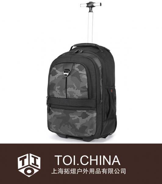 Mochila multifuncional duradera de la varilla de tracción de la mochila del negocio del ocio del bolso para hombre