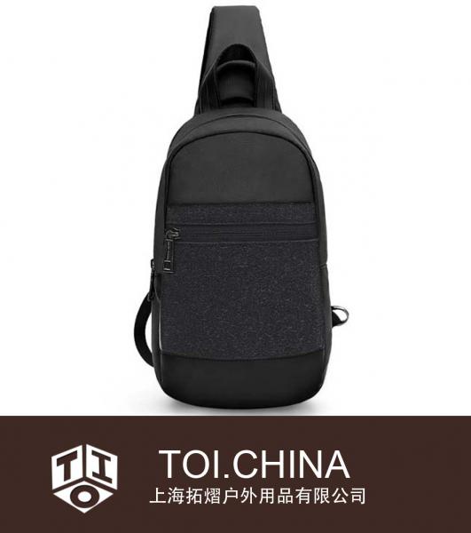 Bolsa masculina de ombro única bolsa casual cross-body bolsa pequena mochila no peito