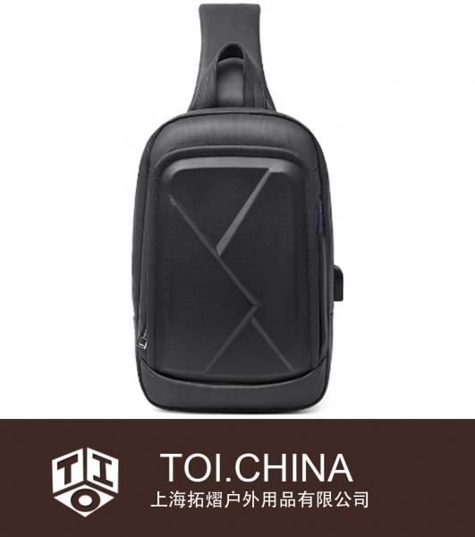 Bolsa masculina no peito casual bolsa cross-body pequena mochila multifuncional