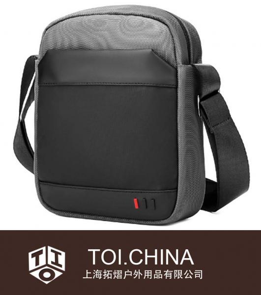 Mochila masculina de viagem de lazer de ombro único, respirável e à prova de água, bolsa cross-body