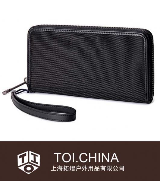 Bolsa carteira masculina multi-cartão bolsa de couro para lazer com clipe de cartão de personalidade, capa com clipe de personalidade