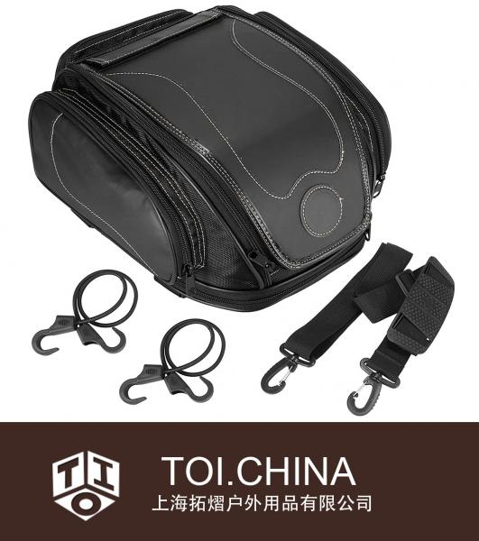Motorcycle Seat Tail Bag Motorbike Cycling Travel Rear Luggage Bag Waterproof PU Leather Backpack