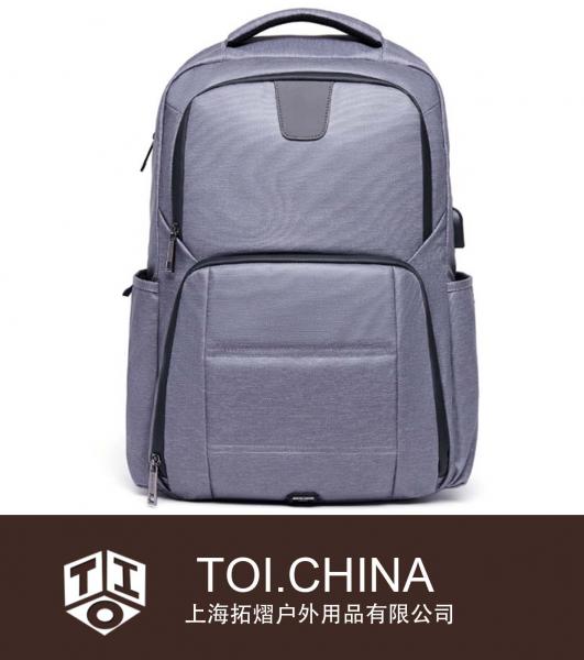 Mochila multifunción de viaje de negocios, mochila escolar de ocio de moda, bolsa de computadora con carga usb, bolso de hombro único