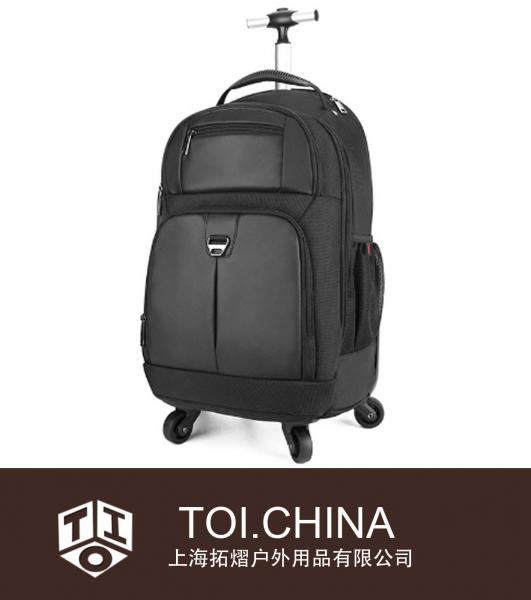 Multifunktions-Trolley-Tasche mit großem Fassungsvermögen Trolley-Rucksack mit Rollen Rucksack Reise-Trolley-Tasche