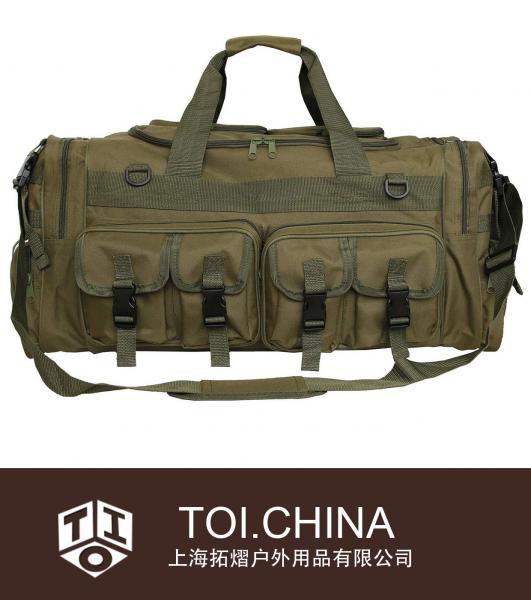 Bolsas de lona de viaje para deportes al aire libre, equipo táctico militar grande Molle, bolso de hombro único