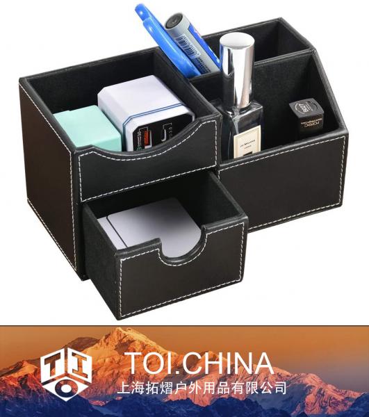PU Leather Square Pen Holder