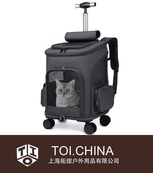 Transportadora para animais de estimação mochila expansível para cães porta-mochilas
