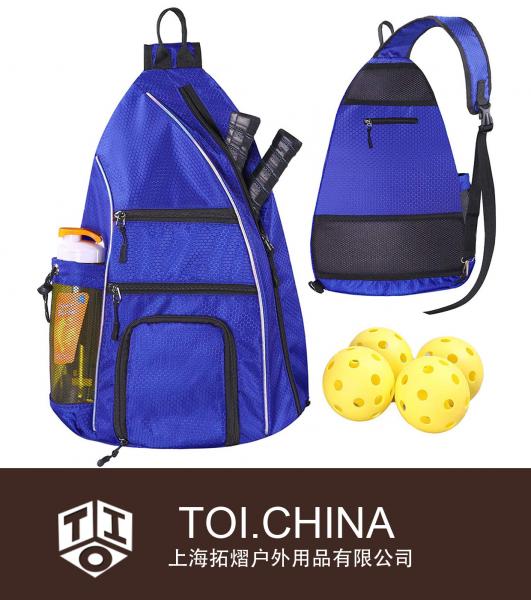 Bolsa para pickleball, bolsas para fundas, mochila tipo crossbody reversível