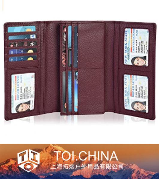 Cartera de talonario de cheques con bloqueo RFID