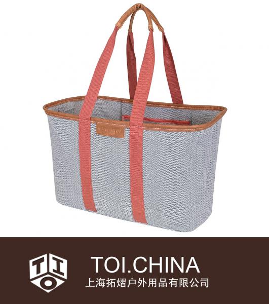 Bolsa de compras de comestibles duradera plegable reutilizable