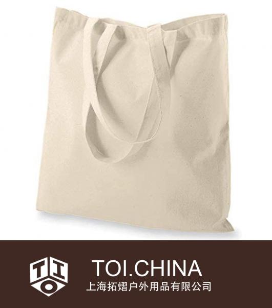 Reusable Grocery Bags, Cotton Canvas Tote