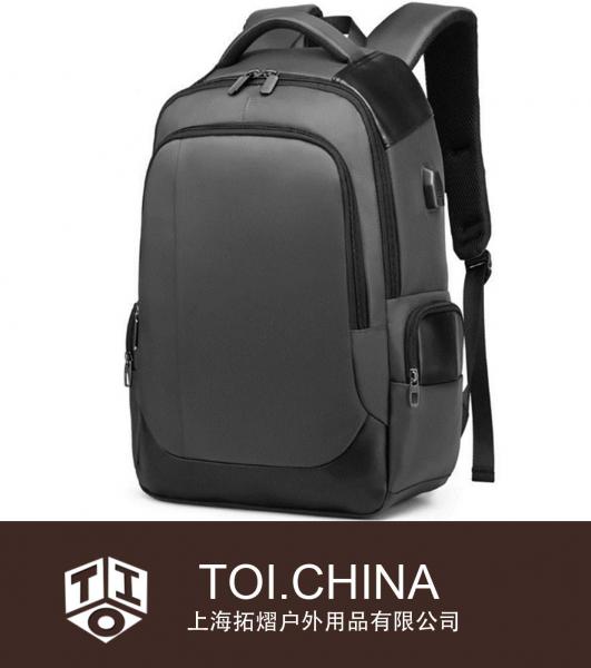 Bolsa de hombro para hombre, impermeable, de negocios, con carga USB, bolsa de viaje, mochila escolar para estudiantes, mochila Oxford