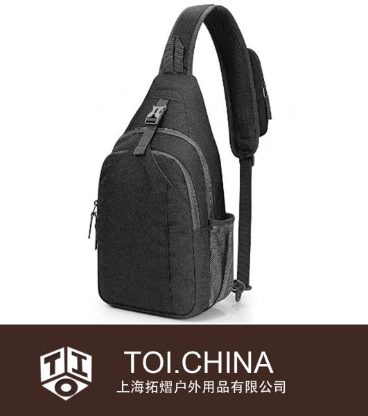 Bolsa tipo estilingue RFID Bloqueio mochila crossbody bolsa de tórax mochila para caminhadas e viagens