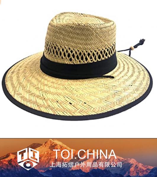 Chapeau de sauveteur en paille, chapeau de soleil Outback