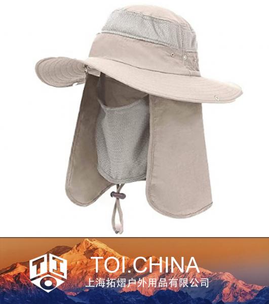 Casquette de soleil, chapeau de pêche, casquette de safari de protection solaire