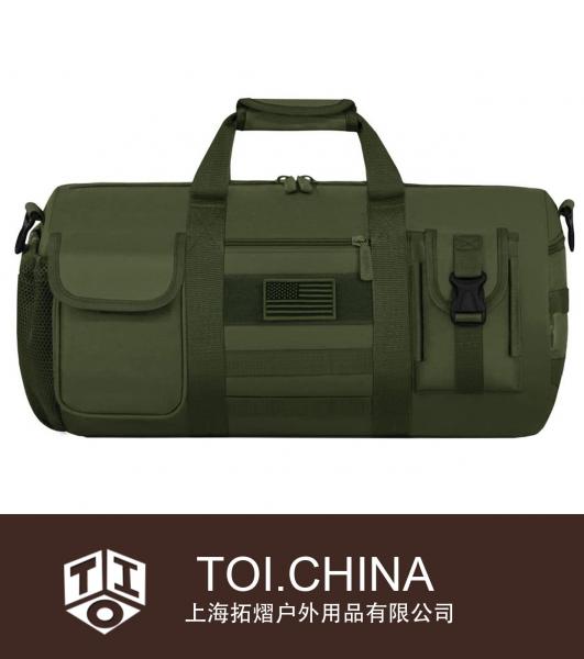 Bolsa de lona redonda táctica de camuflaje digital resistente