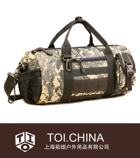 Paquetes de cilindro de lona táctica Bolsos de mensajero de hombro de viaje militar MOLLE