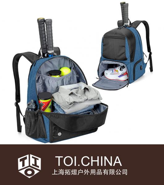 Mochila de tênis com capacidade para 2 raquetes