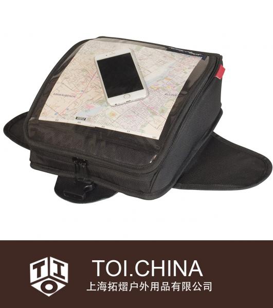 Bolsa tanque magnético para motocicleta resistente à água com janela