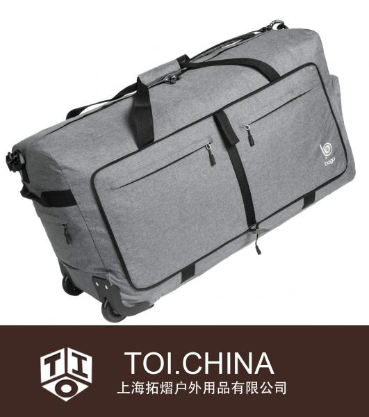 Wheeled Duffle Bag Luggage, Rolling Duffel Bag, Folding Duffle Bag