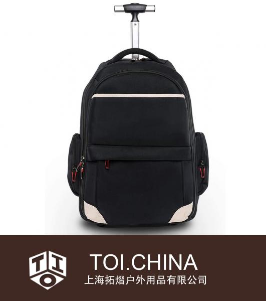 Wheeled Rolling Backpack, Business Laptop Travel Bag